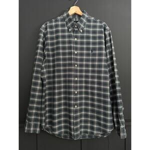 Ralph Lauren Plaid Shirt Long Sleeve Classic Fit Button Down Green Blue Mens L